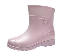 Wellingtons Womens Waterproof Boots Garden Shoes Women Women Size 8 Rain Boots Fashion Rain Cut Short Tube Plastic Water Shoes with Non Slip Soles Warm Water Proof Rubber Mens Over The Shoe