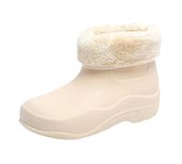 Wellingtons Womens Waterproof Boots Ladies Garden Shoes Mens Short Boots Women's Spring Summer Autumn and Winter Mid Tube Plus Velvet Cotton Removable and Washable Outdoor Fashion Work Fishing Car Was