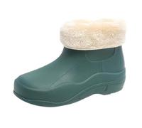 Wellingtons Womens Waterproof Boots Ladies Garden Shoes Mens Short Boots Women's Spring Summer Autumn and Winter Mid Tube Plus Velvet Cotton Removable and Washable Outdoor Fashion Work Fishing Car Was