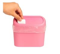 Wellingworth Pink Car Bin for Vehicles, Compact and Stylish Car Trash Can, Leak-proof and Easy to Clean, Waste Bin for Cars, Trucks, and SUVs, Ideal for Daily Use (Pink)