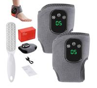 Wellipure 3-in-1massager, Soleva 3 in 1 Foot Massager, Portable Wireless Foot Renew Massagers, 3 Vibration Mode,5 Heat Leavel, Heated Ankle Wrap for Achilles Tendinitis Plantar Fasciitis(2pcs)