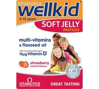 Vitabiotics WellKid Soft Jelly Pastilles – Natural Strawberry Flavour – 30 Pastilles