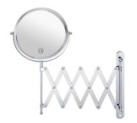 WELLLINK 7 Inch Standard Bathroom Mirror Wall Mounted - 1X/7X Magnifying, High-Definition Glass, Space Saving Screw Mount for Sink & Salon, Chrome