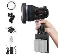 Wellmaking 80W Portable LED Light Continuous Light HL-800 COB Spotlight Video Light CRI96+ Dimmable Lightweight Noiseless Fresnel Lens AC/DC Power Supply Bowenect portable light for photography select