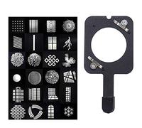 WELLMAKING for Many Types of Pictures for Bowens Mount Flash snoot Condenser Modeling Film Christmas Light Film can be Customized in batches Include 24 gobos and a GOBO Holder