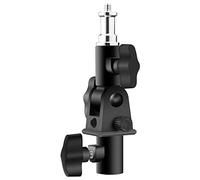 WELLMAKING U-Shape Camera Flash 180°Swivel Mount Bracket with Standard 1/4 to 3/8 inch Metal Male Screw Spigot Stud Compatible for Umbrella Softbox Reflector Holder Stand for Video Light Studio