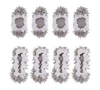 WellMall 8 Pcs Mop Slippers Socks Floor Cleaning,Microfiber Shoe Covers dust Washable Reusable for Woman Man House Kitchen (Grey)