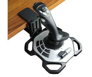 WELLMETE The Desk Mount for Flight Sim Joystick - Compatible with Logitech G Extreme 3D PRO Joystick for Windows, Adjustable Durable Metal Holder for Hotas Gaming