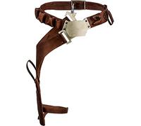 WELLMILLER Han Solo Cosplay Belt Holster Pu Leather Costume Accessories Props Update Version, Brown, One size Fits most adults