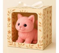 Wellness Aura Realistic Cat, My Realistic Cat Toys- Bring Endless Joy and Warmth, 2025 New Ai Robot Kitten Can Walk and Make Sounds, Interaction, Handmade Not Easy to Shed (C)
