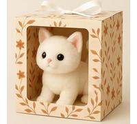 Wellness Aura Realistic Cat, My Realistic Cat Toys- Bring Endless Joy and Warmth, 2025 New Ai Robot Kitten Can Walk and Make Sounds, Interaction, Handmade Not Easy to Shed (D)