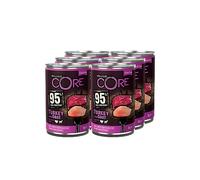 Wellness CORE 95 Percent Turkey & Goat, 6 x 400g, Dog Food Wet for All Dog Breeds, Chunky Paté, Grain-Free, High Meat Content, Protein-Rich, Limited Ingredient Recipe