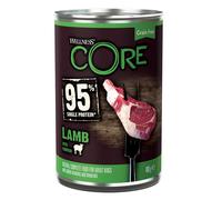 Wellness CORE 95 Percent Lamb & Pumpkin, 6 x 400g, Dog Food Wet for All Dog Breeds, Chunky Pat?, Grain-Free, High Meat Content, Protein-Rich, Limited