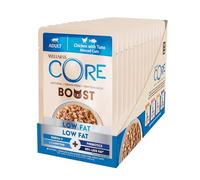 Wellness CORE Boost Low Fat 14 x 85g, Chicken & Tuna - Wet Cat Food | Minced Cuts, Grain-Free, Natural, Hypoallergenic, High-Protein, High Meat Content, Supports Healthy Weight Management