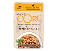 WELLNESS CORE Cat Tender Cuts with Chicken and Chicken Liver in Savoury Gravy 85g