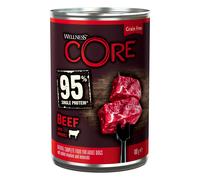 Wellness Core Adult 95% Single Protein Beef & Broccoli Wet Dog Food - 6 x 400g