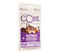 Wellness CORE Kitten Treats 50g, Chicken & Salmon - Cat Treats, Grain-Free, Natural, Hypoallergenic, Protein-Rich, High Meat Content, Supports Brain & Eye Development