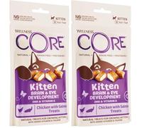 Wellness CORE Kitten Treats 50g, Chicken & Salmon - Cat Treats (Pack of 2)