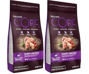 Wellness CORE Puppy Original, 1.5kg, Turkey & Chicken, Puppy Food Dry for Small & Medium Breed Puppies, All-Natural, Grain-Free, High Meat Content, No Added Sugar (Pack of 2)