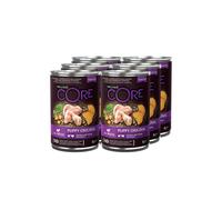 Wellness CORE Puppy Original, 6 x 400g, Chicken & Turkey, Puppy Food Wet for All Breed Puppies, Chunky Pat?, Grain-Free, High Meat Content,