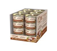 Wellness CORE Signature Selects, 24 x 79g, Shredded Chicken & Turkey, Wet Cat Food, Tasty Shreds in Sauce, All-Natural, Grain-Free, High Meat Content,