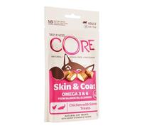 Wellness CORE Skin & Coat Treats 50g, Chicken & Salmon - Cat Treats, Grain-Free, Natural, Hypoallergenic, Protein-Rich, High Meat Content, Supports Healthy Skin & Shiny Coat