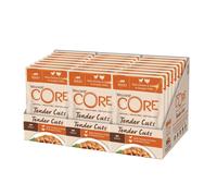 Wellness CORE Tender Cuts, 24 x 85g, Chicken & Turkey, Wet Cat Food Pouches, Tender Pieces in Sauce, All-Natural, Grain-Free, High Meat Content, Prote