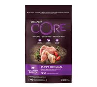 Wellness CORE Puppy 10 kg, Chicken & Turkey - Dry Dog Food for Small & Medium Breed Puppies, Grain-Free, Natural, Hypoallergenic, Protein-Rich, High Meat Content, Supports Brain & Eye Development