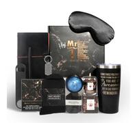 Wellness Gift Set for Women, Spa Care Set with Thermal Mug, Scented Candle & Bath Salt, Luxury Gift Box for Girlfriend, Mother & Colleague, Christmas etc. (Set 5 Black Set for Men)
