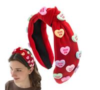 Wellness Headband Decorated Knotted Valentine's Day Face Wash Seasonal Decorations Love Heart Spa Wedding Beach Dating