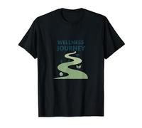 Wellness Journey: Mindful Path to Health and Balance T-Shirt, Men, Black, M