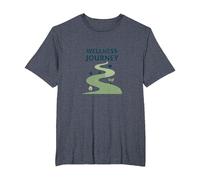 Wellness Journey: Mindful Path to Health and Balance T-Shirt, Men's Big and Tall, Heather Blue, 6X Tall