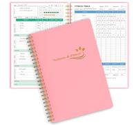 Wellness Planner & Fitness Log - Daily Diet & Health Journal with Weight Loss, Wellness Journal Notebook for Tracking Fitness, Sleep, Nutrition, Meal, Habits, A5(5.8 x 8.6 inch) (Pink)