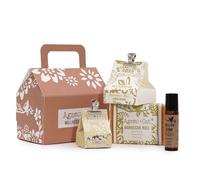 Wellness Self Care Gift Set with Soap, Solid Shampoo, Lip Balm and Essential Oil - Bloom and Bliss, Moroccan Morning or Lake Breeze - Luxury Pamper Gift Box (Moroccan Morning)