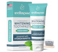 Wellnesse: Whitening Toothpaste - Fresh Mint - 1 Tube, 4 oz - Clean Teeth, Soothe Gums and Freshen Breath - Cruelty-Free, Non-GMO - No Parabens, Sulfates, Glycerin, or Fluoride