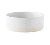 Welloyed Oslo Ceramic Dog Bowl - 6'' Dog Food Water Bowl for Medium and Large Dogs, Heavy Duty Non-slip Dog Dish, Modern Scandi-Style Stoneware Pet Feeder Bowl, Dishwasher Safe (30Oz, White)