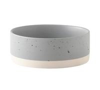 Welloyed Oslo Ceramic Dog Bowl - 6'' Dog Food Water Bowl for Medium and Large Dogs, Heavy Duty Non-slip Dog Dish, Modern Scandi-Style Stoneware Pet Feeder Bowl, Dishwasher Safe (30Oz, Grey)