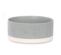 Welloyed Oslo Ceramic Dog Bowl - 8'' Dog Food Water Bowl for Medium and Large Dogs, Heavy Duty Non-slip Dog Dish, Modern Scandi-Style Stoneware Pet Feeder Bowl, Dishwasher Safe (70Oz, Grey)