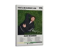 WELLPOSTER Alex Warren- You'll Be Alright Kid Posters Pop Music Star Canvas Prints Vintage Wall Art for Living Room16x24inch(40x60cm) Frame-style