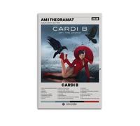 WELLPOSTER Cardi-B Am I The Drama Posters Trendy Music Album Aesthestic Canvas Prints Wall Art for Room Deco08x12inch(20x30cm) Unframe-style