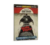 WELLPOSTER Death Proof Posters Retro Horror Moive Canvas Prints Wall Art for Room Aesthestic 24x36inch(60x90cm) Frame-style-1