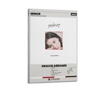 WELLPOSTER Gracie Abrams-Minor Posters Trendy Music Album Aesthestic Canvas Prints Wall Art for Room Deco08x12inch(20x30cm) Frame-style