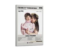WELLPOSTER Lola Young-I’m Only Fxxking Myself Posters Trendy Music Album Aesthestic Canvas Prints Wall Art for Room Deco24x36inch(60x90cm) Frame-style-1