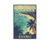 WELLPOSTER Nassau Bahamas - Vintage Travel Motivational Posters Trendy Aesthestic Canvas Prints Vintage Wall Art for Room Deco16x24inch(40x60cm) Unframe-style-2