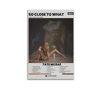 WELLPOSTER Tate Mcrae-So Close To What Posters Trendy Music Album Aesthestic Canvas Prints Wall Art for Room Deco24x36inch(60x90cm) Unframe-style