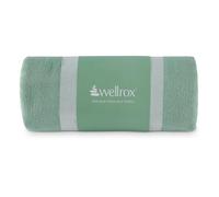 Wellrox Microfiber Yoga Mat Towel with Grip - Ultra Absorbent, Super Soft, and Quick Dry Hot Yoga Towel Non Slip for Pilates, Bikram, and Fitness Workouts (74” x 26”, Green)