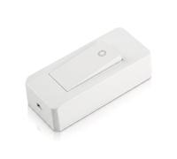Wellrun 1 Gang 2 Way Architrave Light Switch with Pattress Box,10A 250V AC,Inline Switch for Lamp Cord,Top Access Wiring,Double Pole Switching for Desk Lamp/Light/Bulb Switching