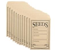 Wellrun 100 Pack Seed Paper Envelopes,Brown Storage Bags for Coffee Beans,Nuts,Seeds and Small Items,Packets Envelopes for Collecting Organizing