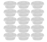 wellrun 100PCS Reptile Feeding Cups,1.5oz Clear Plastic Water Cups,Disposable Feeding Dishes for Small Animals,Geckos,Lizards, Insects