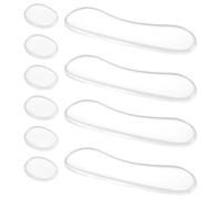 Wellrun 10PCS Silicone Drum Dampener Gel Pads,Clear Oval and Long Strip Drum Silencers,Self-Adhesive Noise Reducing Pads for Cymbals,Drums,Percussion Instruments